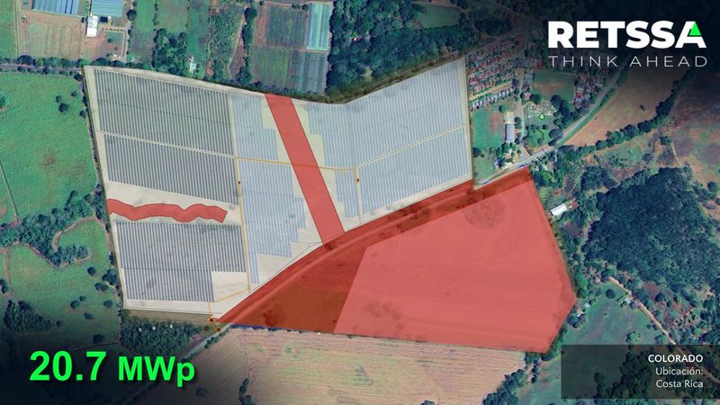 Vista aérea del proyecto fotovoltaico Colorado