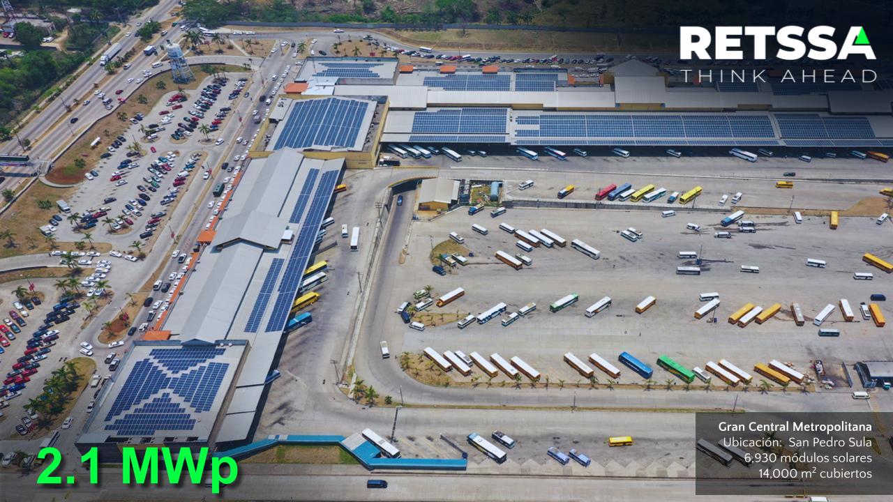 Vista aérea del proyecto solar Gran Central Metropolitana
