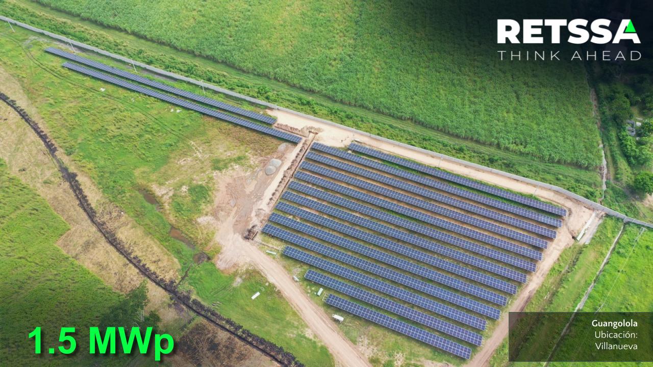 Vista aérea del proyecto solar Guangolola