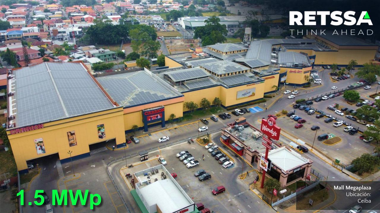 Vista aérea del proyecto solar Mall Megaplaza