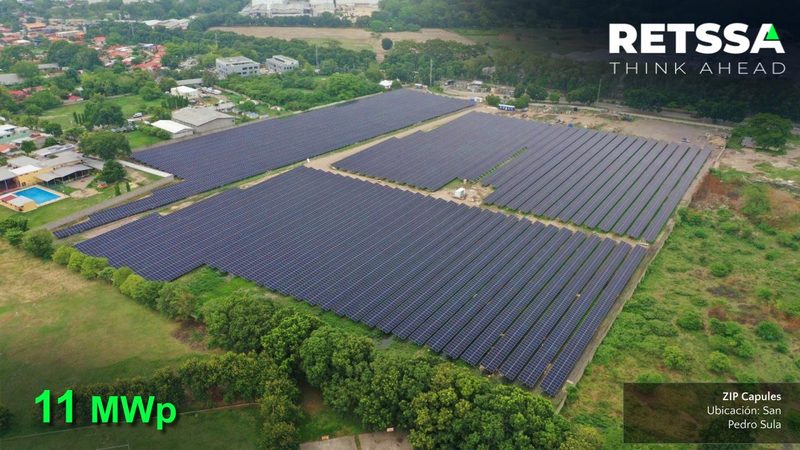 Vista aérea del parque solar ZIP Capules