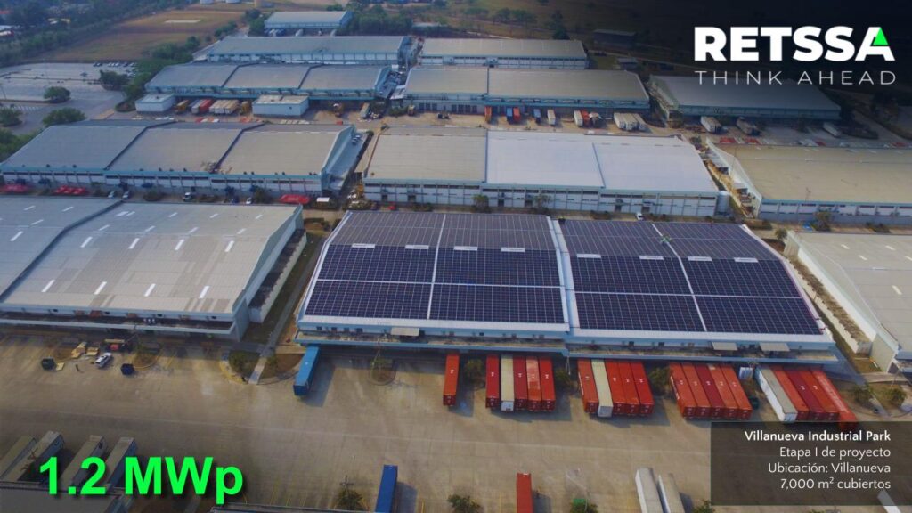 Vista aérea del proyecto solar Villanueva Industrial Park